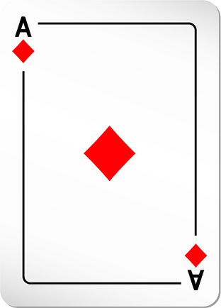 Ace of Diamonds  - playing card illustration