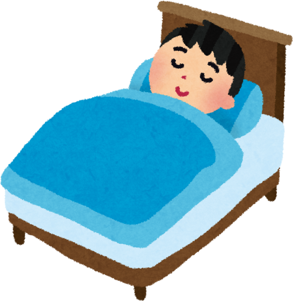 Illustration of a Young Boy Sleeping in Bed