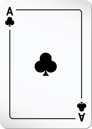 Clubs Ace poker card illustration